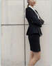 紫魅俏職業(yè)裝女裝套裝小西服春秋冬長(cháng)袖修身型小西裝上班族團體工作正裝 黑色(單件西裝) XL (建議110-120斤) 曬單實(shí)拍圖