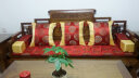 凯比特中式抱枕靠垫靠枕中国风古典客厅红木沙发靠背午睡腰枕扶手枕高档含芯 拼接-红五龙团 48cm*48cm靠垫(含芯) 实拍图