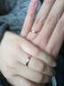萊紳通靈情侶戒指一對鉆戒男女結婚女戒情侶對戒愛(ài)的加冕禮物 18k玫瑰金 16號 曬單實(shí)拍圖