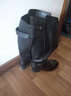 世珍羊長(cháng)筒靴大碼時(shí)尚長(cháng)靴女靴子媽媽高筒靴加絨保暖廋腿中跟粗跟騎士靴 黑色春秋款 37 曬單實(shí)拍圖