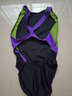 英發(fā)（YINGFA） 英發(fā)兒童游泳衣專(zhuān)業(yè)訓練比賽連體泳裝少女學(xué)生女童游泳教練推薦 黑拼紫綠-1  L【建議體重65-80斤】 曬單實(shí)拍圖