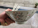 LICHEN 大面碗景德鎮陶瓷碗 釉下彩湯碗花卉韓日式大號碗斗碗喇叭碗 唐草 7.5英寸 單碗 曬單實(shí)拍圖