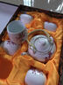 LICHEN景德鎮(zhèn) 陶瓷茶杯 茶壺 一壺六杯套裝 帶禮盒 整套茶具 花之君子七頭茶具 曬單實拍圖