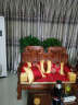 凯比特中式抱枕靠垫靠枕中国风古典客厅红木沙发靠背午睡腰枕扶手枕高档含芯 拼接-红五龙团 38cm*48cm靠垫(含芯) 实拍图
