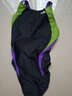 英發(fā)（YINGFA） 英發(fā)兒童游泳衣專(zhuān)業(yè)訓練比賽連體泳裝少女學(xué)生女童游泳教練推薦 黑拼紫綠-1  L【建議體重65-80斤】 曬單實(shí)拍圖