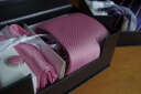 De Lisle 男士商务正装职业领带礼盒装套装8.5cm 结婚新郎婚庆领带 蔷薇粉 实拍图