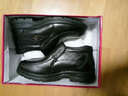 夜雨（NightRain）冬季款中老年男鞋爸爸鞋真皮軟底老人鞋男士棉鞋棉皮鞋保暖靴子   黑色9881-1男士羊毛棉鞋 39 標準尺碼 曬單實(shí)拍圖