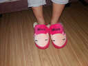 緣愛(ài)棉拖鞋包跟棉鞋男女保暖鞋居家棉鞋月子鞋冬室內拖鞋厚底防滑情侶 MISS粉色 250/36-37(適合35-36腳 曬單實(shí)拍圖