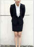 紫魅俏職業(yè)裝女裝套裝小西服春秋冬長(cháng)袖修身型小西裝上班族團體工作正裝 黑色(單件西裝) XL (建議110-120斤) 曬單實(shí)拍圖