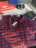 恒源祥男士長(cháng)袖襯衫秋冬新款鵝絨襯衣加絨加厚修身保暖純色襯衫男 銹紅 44 曬單實(shí)拍圖