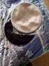 擇信 韓版冬天保暖女秋冬季甜美復古羊毛蓓蕾貝雷帽女士英倫畫(huà)家帽 灰色 均碼適合55-57cm頭圍 曬單實(shí)拍圖