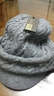 迷人微笑 毛線(xiàn)帽子男冬季韓版戶(hù)外雙層保暖鴨舌護耳針織帽全羊毛套頭帽 麻花淺灰 曬單實(shí)拍圖