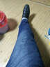 酷萬(wàn) 2022秋季款大碼寬松彈力牛仔褲男士直筒長(cháng)褲子款加肥加大號胖子褲 藍灰 46碼 曬單實(shí)拍圖