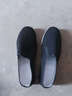 京福強老北京布鞋 男工作黑色休閑男布鞋傳統布鞋 舒適牛筋軟底休閑鞋爸爸鞋 上班休閑男單鞋 白+黑相巾標準號 43 曬單實(shí)拍圖