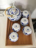 LICHEN景德鎮(zhèn) 陶瓷茶杯 茶壺 一壺六杯套裝 帶禮盒 整套茶具 青花蝴蝶七頭茶具 曬單實拍圖