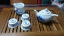 長物居 功夫茶具套裝景德鎮(zhèn)吳艷青名家手繪青花瓷品茗杯套裝茶具泡茶杯 翠報(bào)平安 曬單實(shí)拍圖