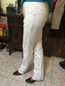 優(yōu)貝爾斯秋季職場(chǎng)微喇叭休閑褲女喇叭褲彈力修身顯高正裝西裝褲女長(cháng)褲子 白色31102 28碼/L(腰圍2尺1) 曬單實(shí)拍圖