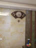 屯奇居（TQJ） 新中式木头客厅挂钟中国风扇形贝壳石英钟表欧式时钟卧室静音挂表 B款大号(82*60cm) 实拍图