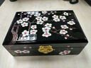 九彩（jiucai） 平遙推光漆器 珠寶木質收納首飾盒漆器盒母親節(jié)520情人節(jié)禮物 黑底詠梅 曬單實拍圖