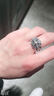九壹銀莊925銀戒指男款霸氣個(gè)性鑲鉆十字架歐美風(fēng)送老公男友父親節禮物 大號適合18-26碼 曬單實(shí)拍圖