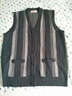 恒源祥純羊毛背心男士開(kāi)衫v領(lǐng)春秋冬季厚款時(shí)尚條紋中老年商務(wù)休閑馬甲 黑灰 XL (180) =115 曬單實(shí)拍圖