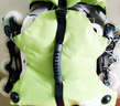 酷秀輪滑包成人溜冰鞋輪滑鞋包雙肩背包電動(dòng)獨輪車(chē)包旱冰鞋冰鞋冰刀包 中包熒光綠（適合35-41碼輪滑鞋 曬單實(shí)拍圖