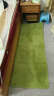 正八 【联系客服定制尺寸】可手洗家用丝毛地毯房间地毯客厅床边地毯卧室满铺手感顺滑丝毛地毯 草绿色（3cm） 600x1600 实拍图