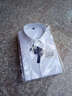 拼馬男士短袖襯衫商務(wù)正裝免燙白色襯衣大碼職業(yè)裝工裝加大碼胖子寬松 DX1007-5 白色隱條紋 39 曬單實(shí)拍圖