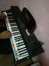 俏娃寶貝61鍵兒童電鋼琴寶寶小鋼琴3-6-8-12歲木質(zhì)女孩玩具電子琴生日禮物 黑烤漆-琴凳琴罩耳機+話(huà)筒延音板 曬單實(shí)拍圖