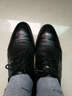 奧康（Aokang）男鞋秋季鏤空皮鞋男士商務(wù)休閑系帶低幫鞋子 黑色 185838000 37 曬單實(shí)拍圖