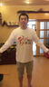 藍之旺 長(cháng)袖T恤定制印logo 班服定做工作服印字團隊聚會(huì )服裝訂制diy衣服 白色 M 曬單實(shí)拍圖