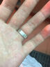 佰譽銀家 6MM【免費刻字】拉絲工藝 男士戒指 銀 99足銀 女士 情侶對戒戒指 簡約戒子 20號 曬單實拍圖