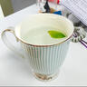 青麥 英式下午茶紅茶奶茶杯咖啡杯帶蓋勺陶瓷水杯田園辦公室馬克杯 單杯 曬單實(shí)拍圖