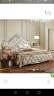 梦美斯宣 家具 欧式床 卧室板木美式双人床结婚床组合套装带软靠床1802 [白色]1.8米高箱款 实拍图