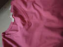 艾路絲婷新款T恤女長(cháng)袖秋冬V領(lǐng)打底衫女士棉體恤TX3688 桃紅色 160/84A/M 曬單實(shí)拍圖