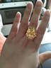 蘇蘭卡鍍金戒指女生指環(huán)歐美范開(kāi)口女式戒指簡(jiǎn)約首飾花朵戒指大時(shí)尚尾戒 17號 曬單實(shí)拍圖