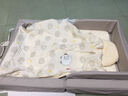 farska便攜嬰兒床墊可折疊多功能床中床寶寶床品被子枕頭8件/6件套 (自然棉) 小號春夏款6件套灰色 曬單實(shí)拍圖