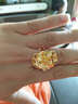 蘇蘭卡鍍金戒指女生指環(huán)歐美范開(kāi)口女式戒指簡(jiǎn)約首飾花朵戒指大時(shí)尚尾戒 17號 曬單實(shí)拍圖