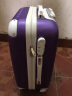 克拉恋人万向轮拉杆箱女行李箱子男 旅行箱密码箱包学生登机皮箱包撞色 竖条兔紫色（子母箱） 20英寸 实拍图
