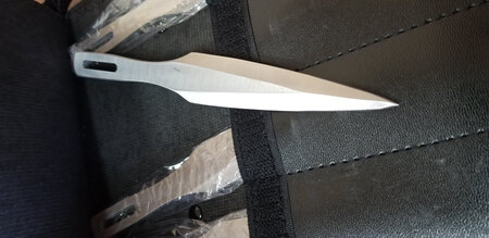 东西收到了，质量还是不错的，练习用足够了。重心居中比重适当。就是附赠的磨刀石条碎了。
