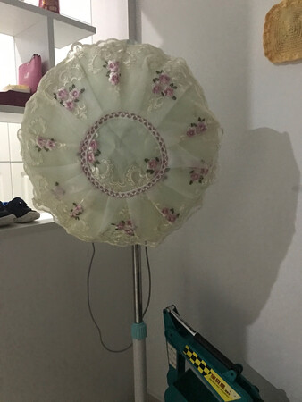 回来打开一看挺满意的！颜色花型都不错，接着就试了一下挺合适！