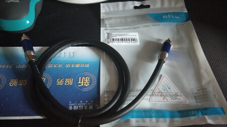 新买了4k播放机，少条同轴放音乐的，这条看起来还不错。