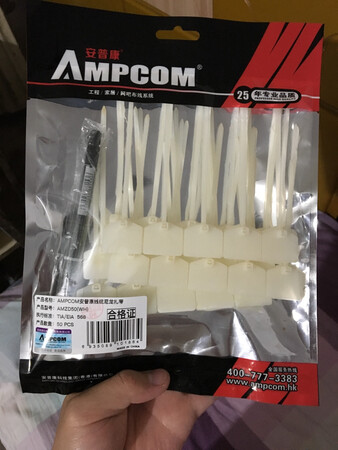 这是第二次买安普康的东西，第一次买的是六类水晶头，做工很好，这次买的是理线标签，等着房子装修完毕，把弱电箱的网线重新理一理，搞出来一个整洁的弱电箱，并且七八根网线很乱，不容易区分是哪个房间，现在有了理线扎带，可以很好的找到所需要的网线，不错，摸起来质量还可以，还是比较有质感的，厚厚的，质量应该不错