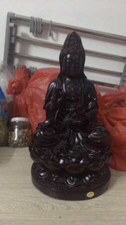 宝贝收到了，快递物流快。今天请观音来我家，保佑我家一家人平平安安。