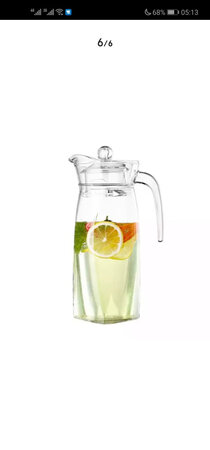 乐美雅 Luminarc 棱镜壶无铅玻璃凉水壶茶壶 冷水壶饮料果汁壶 1.3L单只装
