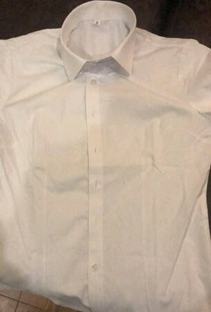 为了对象面试买的，总体来讲衣服还是值得购买的，穿上去大方得体，版式很好看，不起皱，值这个价。尺寸也是普通尺寸，平时穿那个号码直接选哪个号码就行啦。不用担心大了或者小了之类的问题。洗了两水，暂时没发现有变形，依然和新的一样。