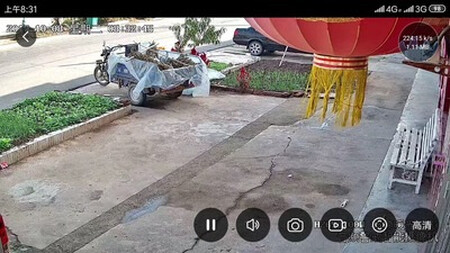 已经安装上了，操作很简单，一看就会了，。画面很清晰，如下图。可以自己手动旋转，也可以自动旋转，还能设置报警，手机能收到信息，功能很强大。！