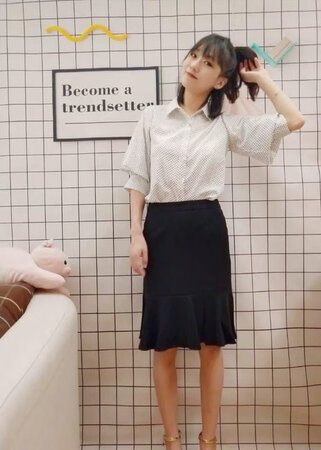 突然想要白色波点的了，让客服改了，果然很好看