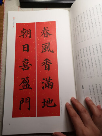 耶！！！！我刚抢到了300--200的券！！欧耶！心情好好！多评价一下！多贴图！给大家做参考！这本集字春联，颜筋柳骨，咱们也好好学习学习，春节临阵磨*，不快也光一下。以后给孩子留着练手也是好的呀。太美貌了，光看看，我就露出了迷之微笑呀！对了，大概12块钱买的。不算便宜。可能字帖类的都不是很特价的。算了，我认了。美貌就是正义。