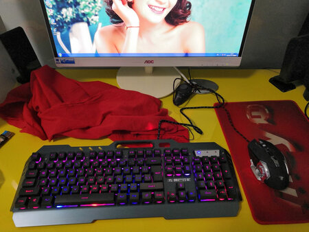 看重的就是灯效和那个手机托，基本挑不出啥毛病，唯一的不足就是这种键盘必须得灯常亮着，关了的话键盘上的字母很难看清，不过对于我习惯了盲打的这都不是事，鼠标就更没什么说的了